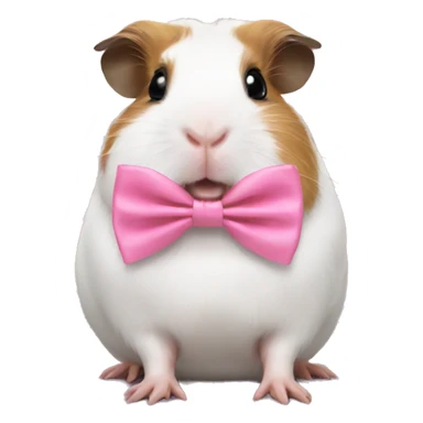 guineapig with pink bowtie sticker