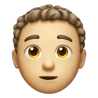 Looking up with sweating sticker