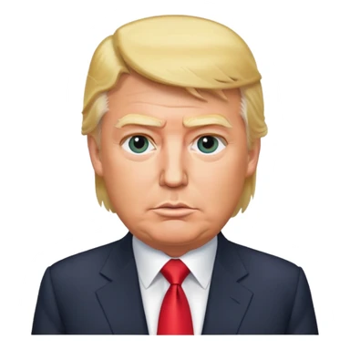 Donald Trump with blonde hair and suit sticker