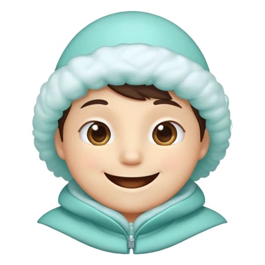 Icey breath mint cartoon with a coat on  sticker