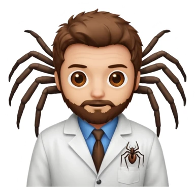 spider in a lab coat sticker