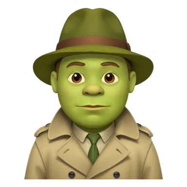 Shrek as a detective  sticker