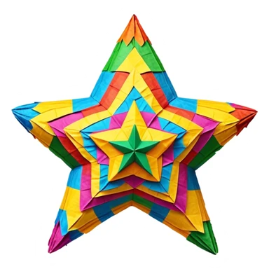 tradicional mexican star-shaped piñata  sticker