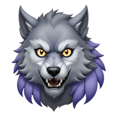 Cinematic Noble Werewolf Portrait Emoji, Formidable and majestic, with a powerful lupine silhouette in moonlit grays and silvers, featuring piercing, wise eyes and a dignified snarl that hints at untamed strength, simplified yet intricately detailed, glowing with a soft, lunar outline that encapsulates the noble duality of feral instinct and loyal guardianship! sticker