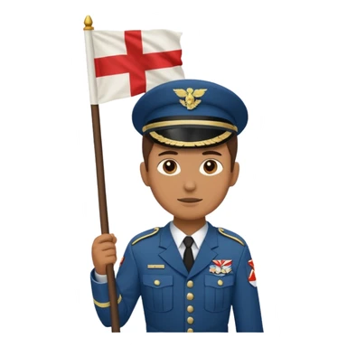 souldier caryying white flag sticker