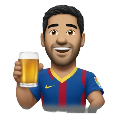 Luis Suárez drink beer sticker