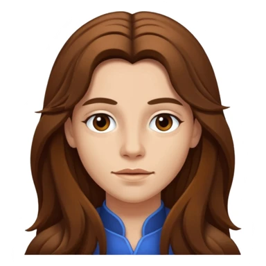 Fab Morvan with long brown hair sticker