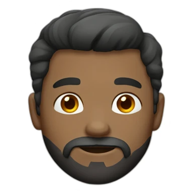 man with dark brown fade hair cut and facial hair sticker