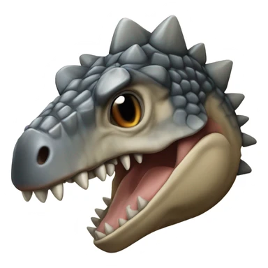 herbivore Ankylosaurus head sticker