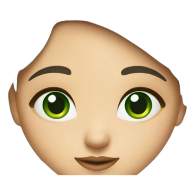 Brunette girl with green eyes wearing Chinese traditional clothes sticker