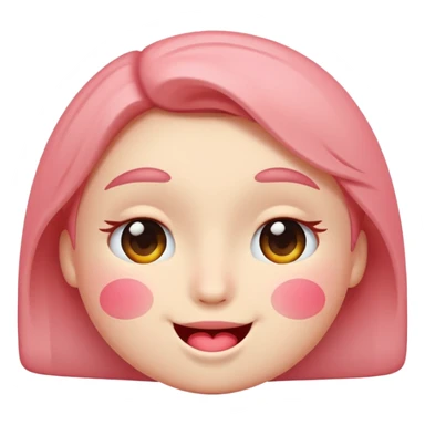 Blushing wink emoji sticker