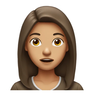 Mad girl with brown hair  sticker