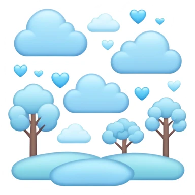 Cute Kawaii Pastels Blue Pale Aesthetic Scenery Deco sticker