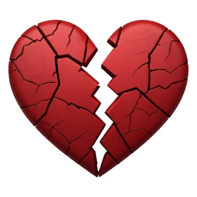 dark red broken heart sticker