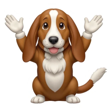 bassethound clapping animated sticker