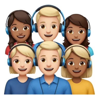 people online in a call laughing sticker