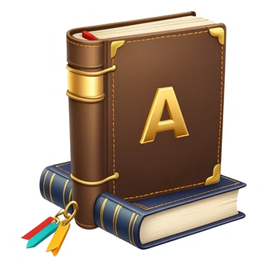 large thick book with bookmarks sticker