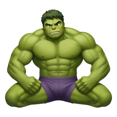 Incredible hulk taking a nap sticker