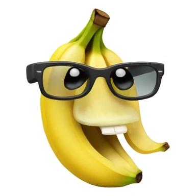 Banana with a face sticker