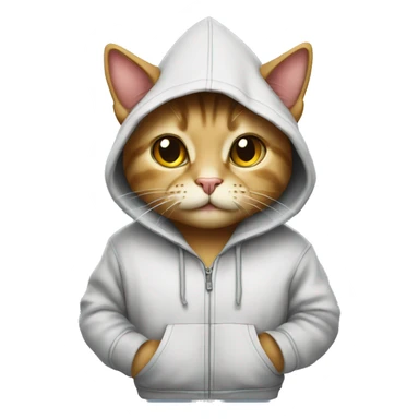 Cat wit hoodie sticker