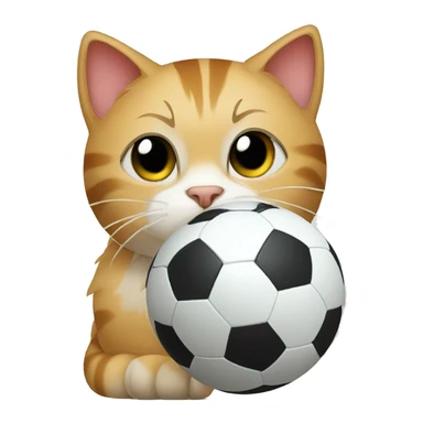 Cat with soccer ball sticker