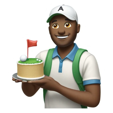Happy birthday golfer sticker