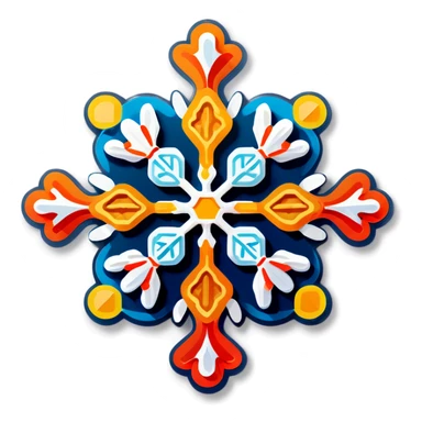 waffle snowflake sticker
