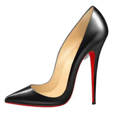 Louboutin heels black glossy  sticker