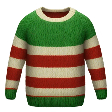 sweater with red and green stripes sticker