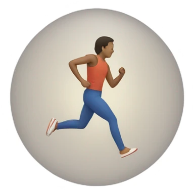 Circle with someone running inside sticker