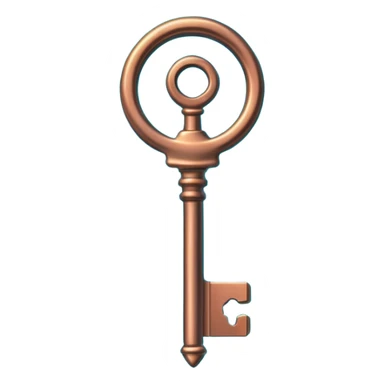 bright cyber neon bronze key sticker