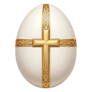 Easter egg with Christian cross on it sticker