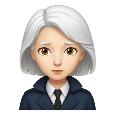 Generate 
1 detective she's white hair covered light eyes fair skin
1 detectective she's black NO HIJAB HAIR OUT BROWN skin  sticker
