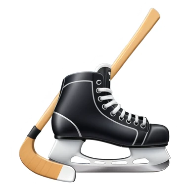 Please, make An icon featuring close-up shots of key hockey equipment: a hockey stick, puck, and skates. The background shows a packed stadium with cheering fans, bright arena lights, and an icy rink. Transparent background highlights the essentials of the game and the thrill of the sport. sticker