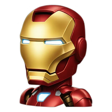 Elon musk with iron man suit gold and red sticker