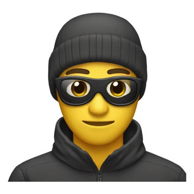 person wearing ski mask  sticker