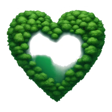 forest green heart sticker