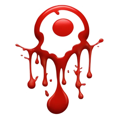 Red paint splash splatter dripping sticker
