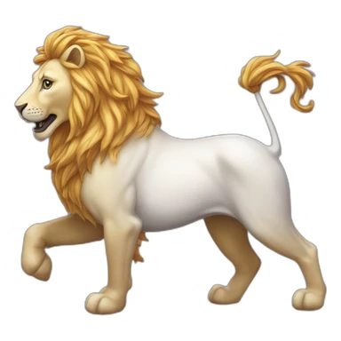 Une licorne sur un lion sticker