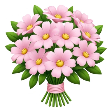 pale pink flower bouquet  sticker