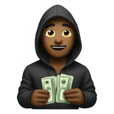 Theif with Money run sticker