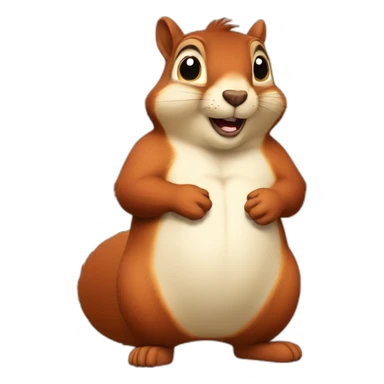 even fatter fat squirrel sticker