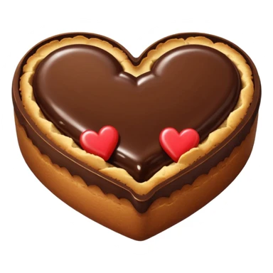 bread and chocolate, and between them a heart sticker