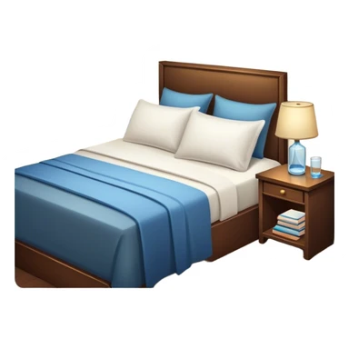 A dimly lit bedroom. The bed is neatly made, and a glass of water sits beside a book on a cozy nightstand. Soft lighting signals a peaceful wind-down, representing the calm and control that comes from reclaiming your evenings. sticker