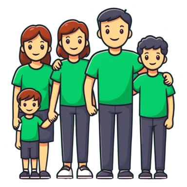 family having a picnic outdoors sticker
