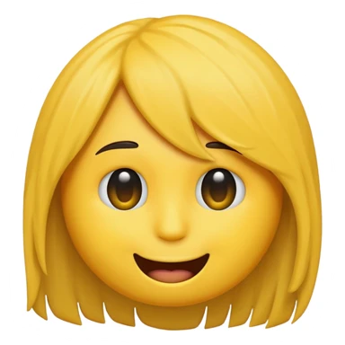 un emoji con pelo en el ojo sticker