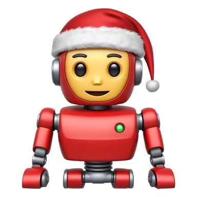 robot with a santa hat  sticker