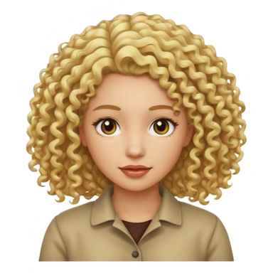 gravida cabelo cacheado loiro sticker