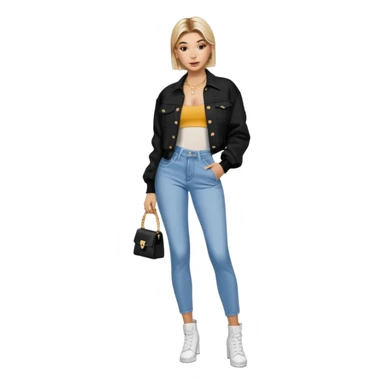 Hailey bieber en voyant tout le corps  sticker