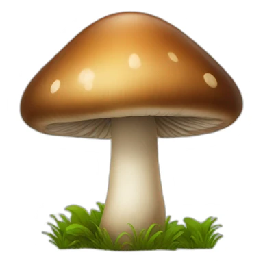 a brown mushroom sticker